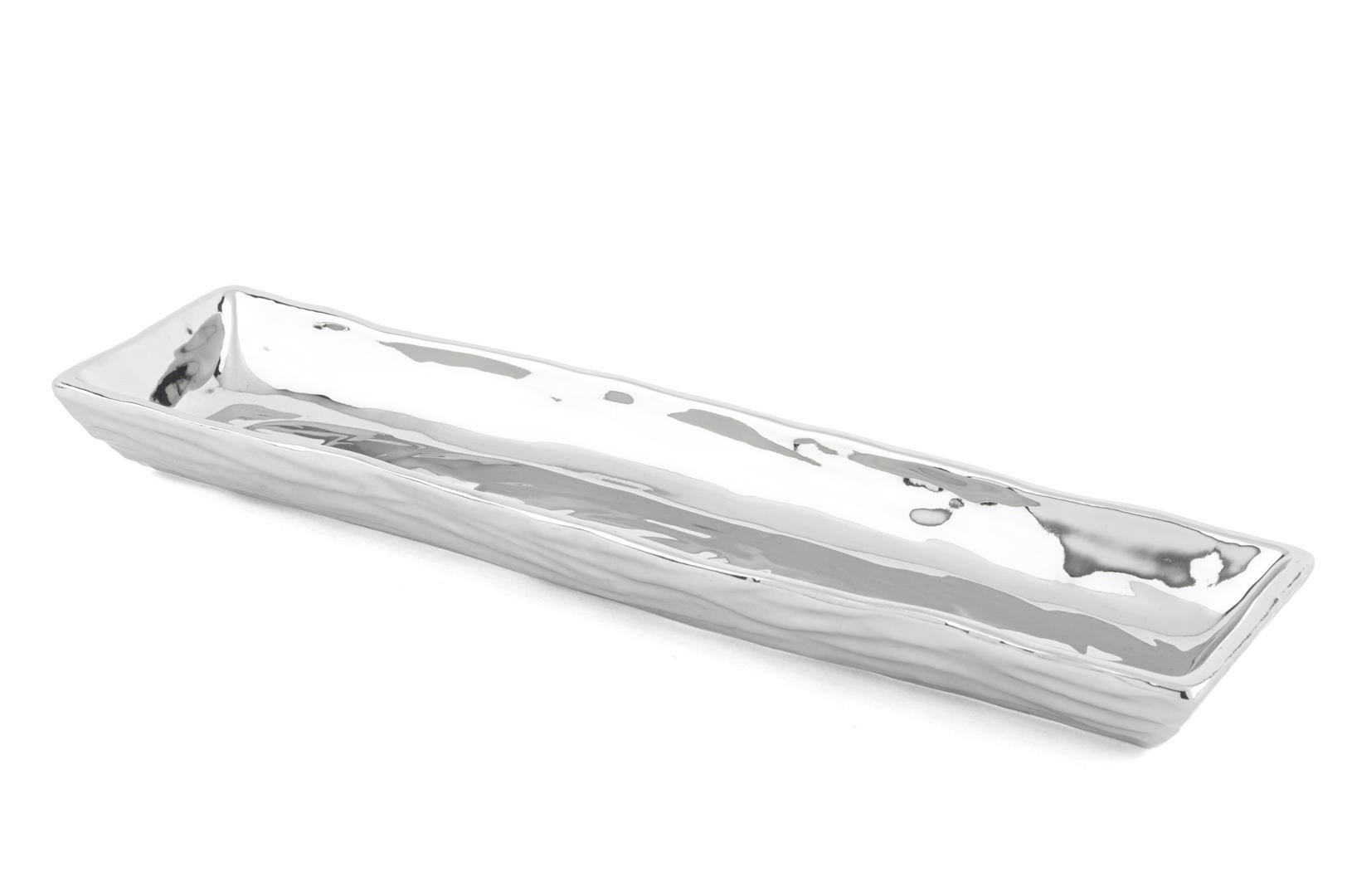 Gümüş Dik Servis Tabağı 36x9cm