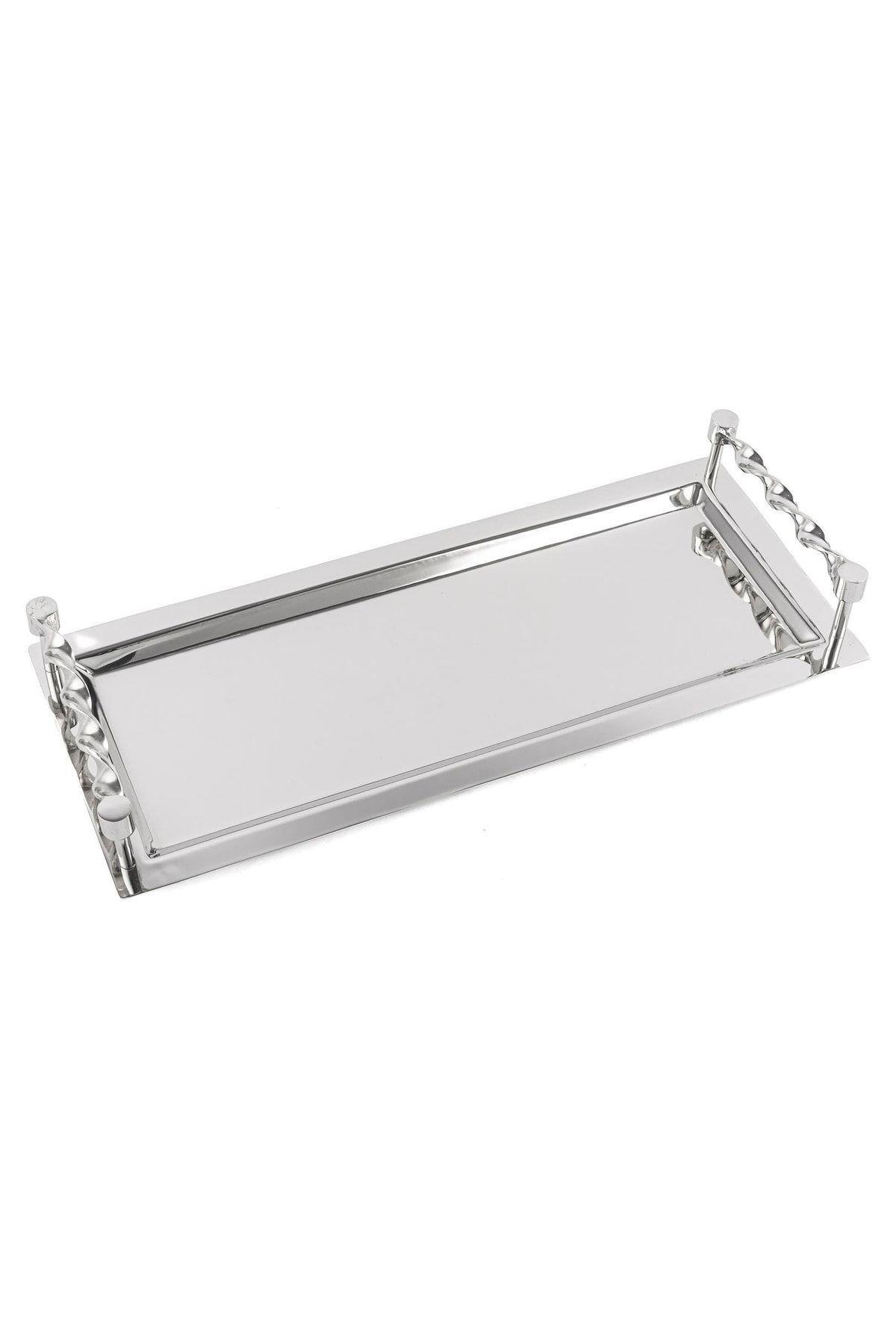 Gümüş Metal Baton Tepsi 35x15x5cm