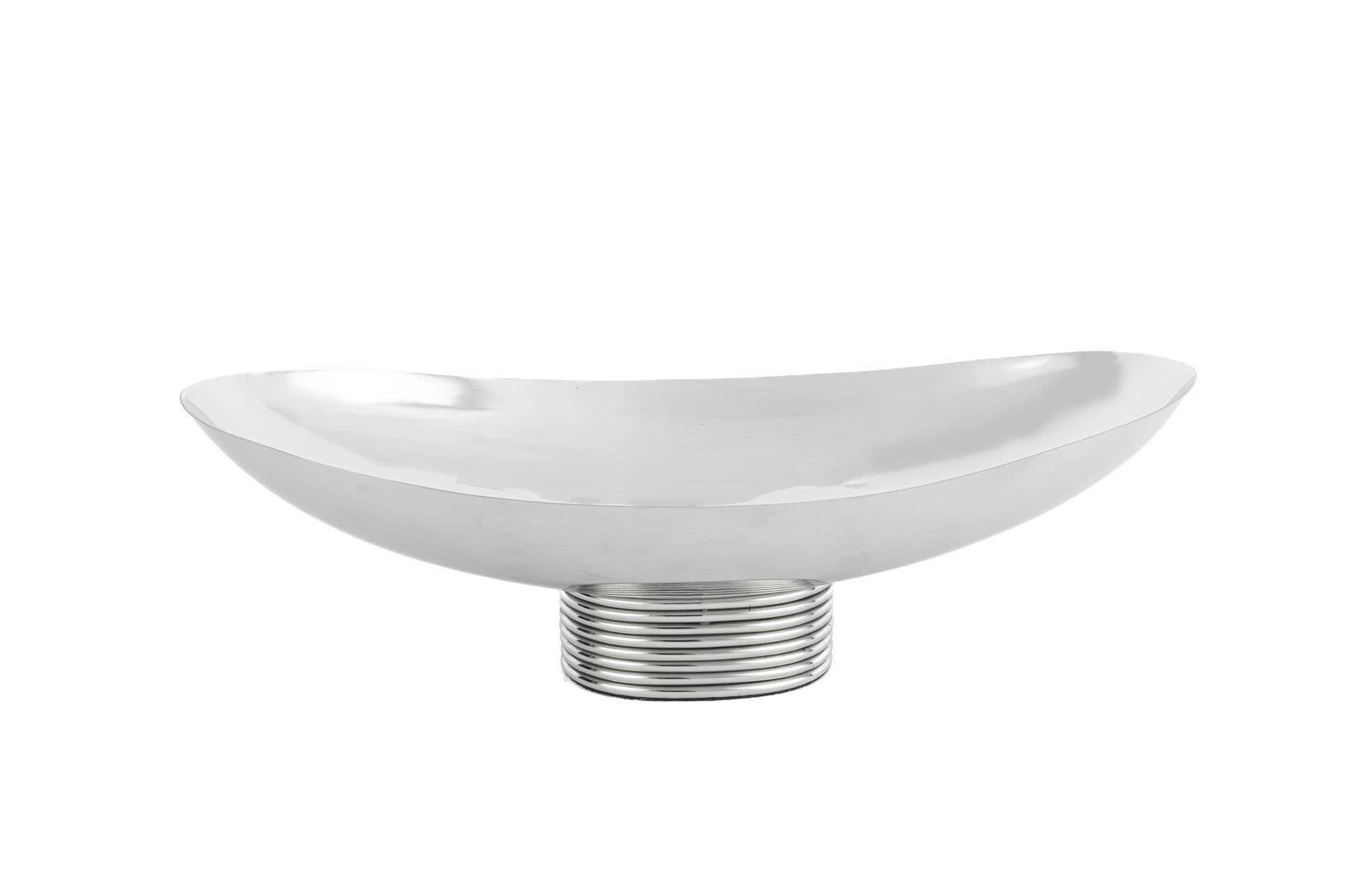 Gümüş oval metal kase 32*15*10 CM