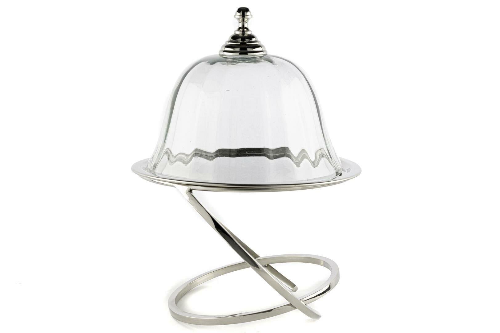 Metal ayaklı cam kek standı 22*30 cm