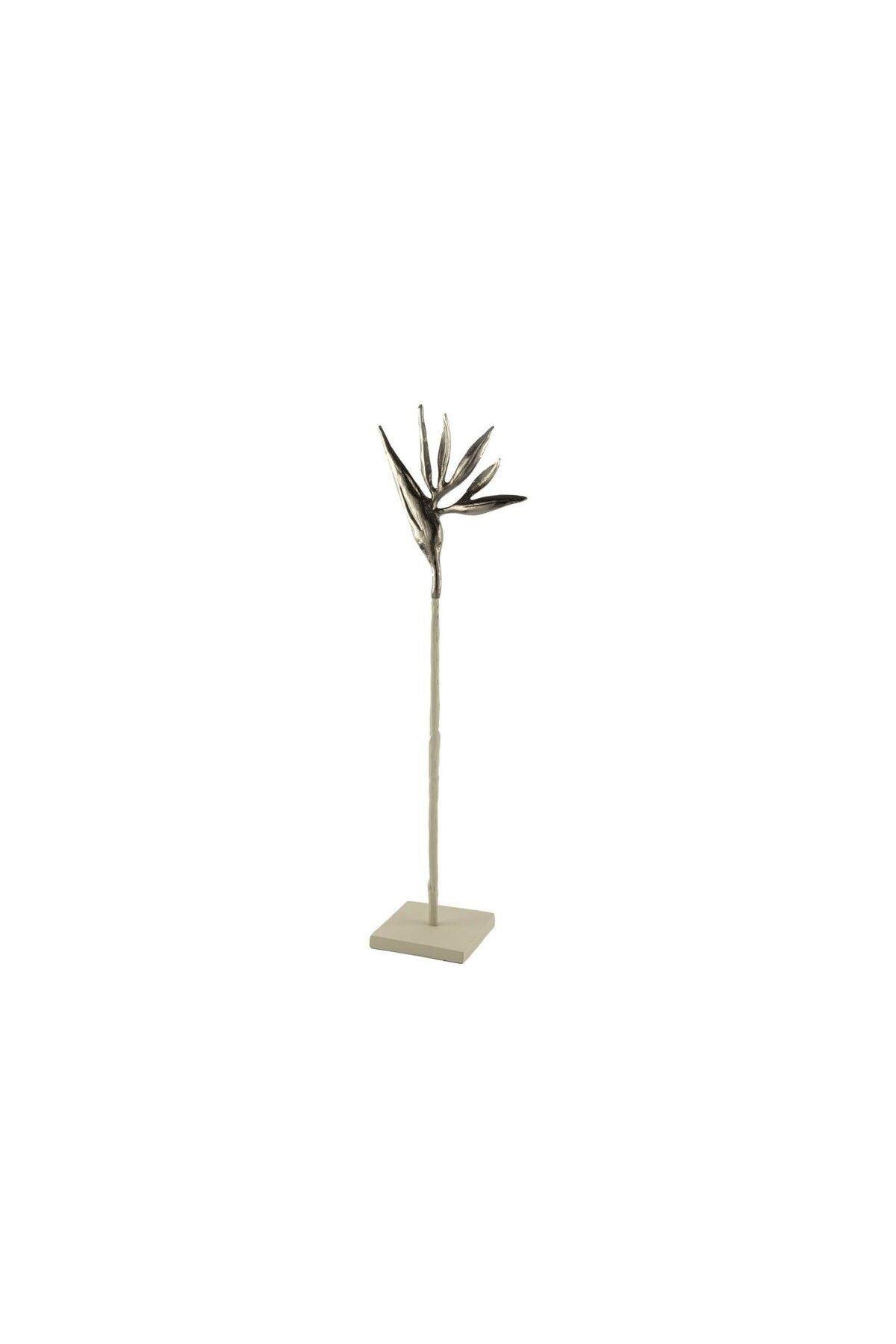 Metal krem ayaklı dekoratif obje 13*13*69 cm