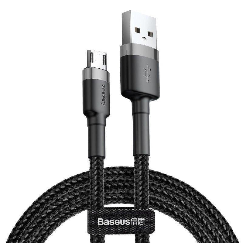 Baseus Cafule Micro USB 1M 2.4A Şarj Kablosu – SiyahBaseusKabloCAMKLF-BG1
