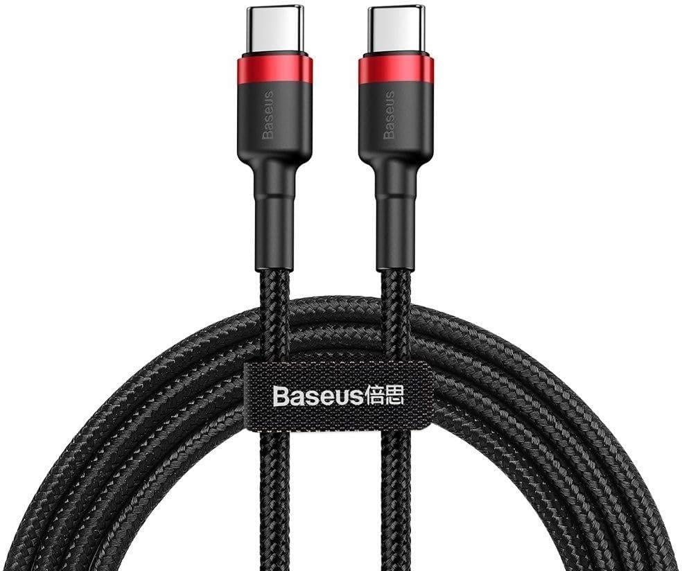 BASEUS Cafule PD 2.0 60W 3A 1M Type-C Kablo - SiyahBaseusKabloCATKLF-G91
