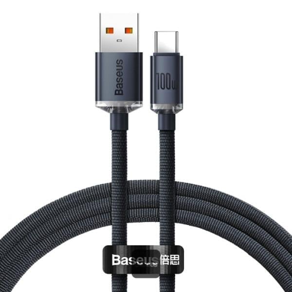 BASEUS Crystal Shine 100W Type-C Kablo 1.2M - SiyahBaseusKabloCAJY000401