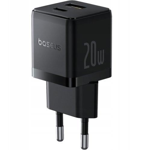 Baseus Palm 20W USB-C + USB-A Hızlı Şarj Adaptörü – SiyahBaseusŞarj CihazlarıP10111608113-00