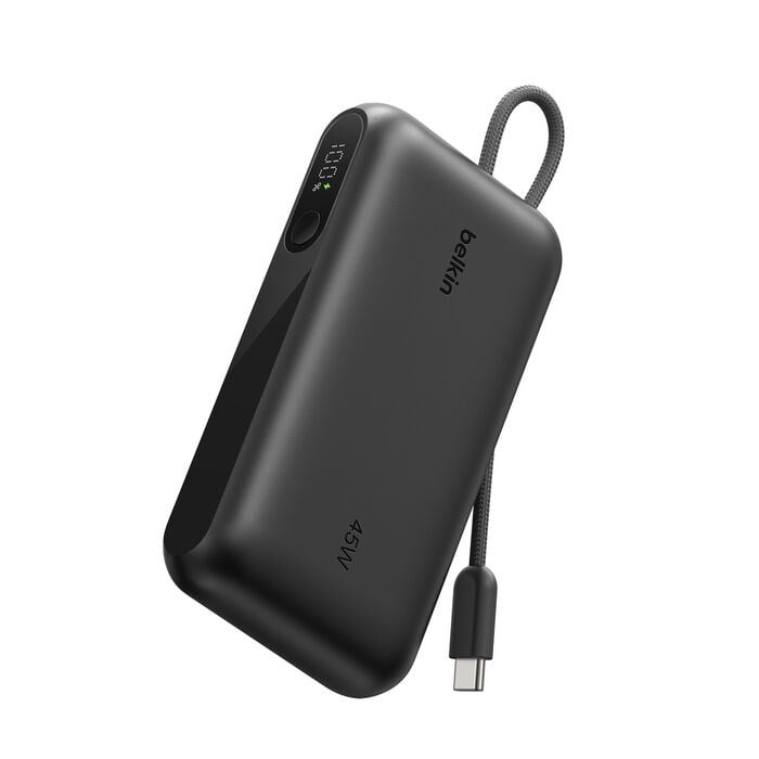 Belkin BPB029HQBK UltraCharge 10000mAh 45W Dahili USB-C Kablolu Dijital Göstergeli Powerbank - SiyahBelkin BPB029HQBK UltraCharge 10000mAh 45W Dahili USB-C Kablolu Dijital Göstergeli Powerbank - SiyahBelkinPowerbankBPB029HQBK