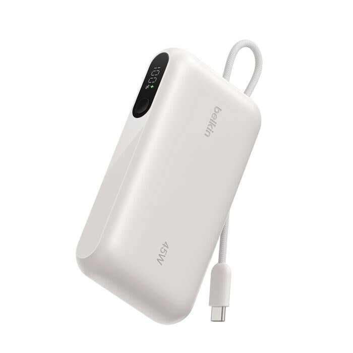 Belkin BPB029HQSA UltraCharge 10000mAh 45W Dahili USB-C Kablolu Dijital Göstergeli Powerbank - Kum RengiBelkin BPB029HQSA UltraCharge 10000mAh 45W Dahili USB-C Kablolu Dijital Göstergeli Powerbank - Kum RengiBelkinPowerbankBPB029HQSA