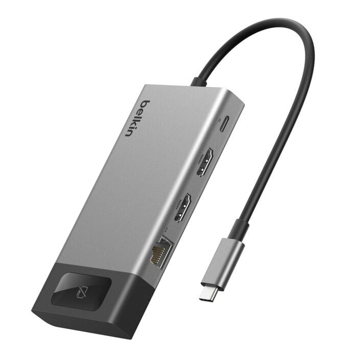 Belkin INC027HQSGY Connect 8 Port Dual Display USB-C Hub 100W PD 4K 60Hz - GriBelkin INC027HQSGY Connect 8 Port Dual Display USB-C Hub 100W PD 4K 60Hz - GriBelkinÇevirici ve AdaptörINC027HQSGY