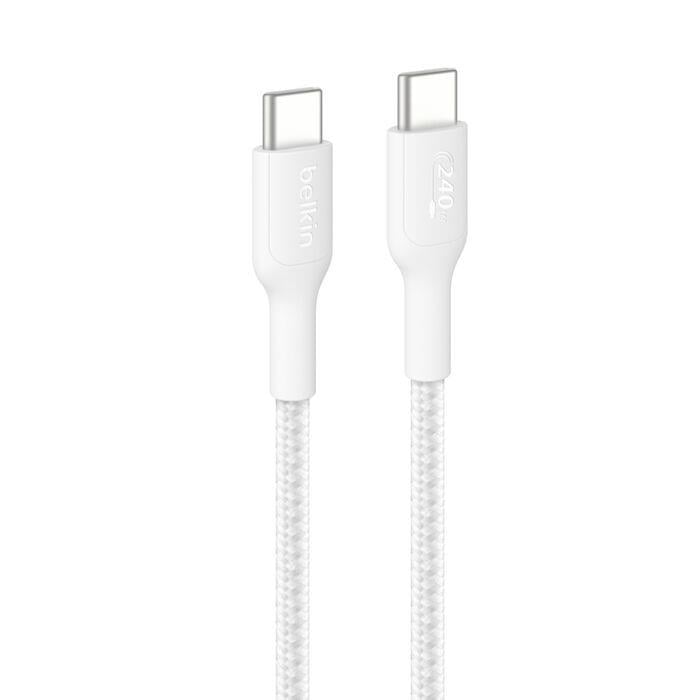 Belkin Cab025Hq2Mwh Boostcharge Pro 240W Usb-C To Usb-C Örgülü Kablo 2M - BeyazBelkinKabloCAB025HQ2MWH