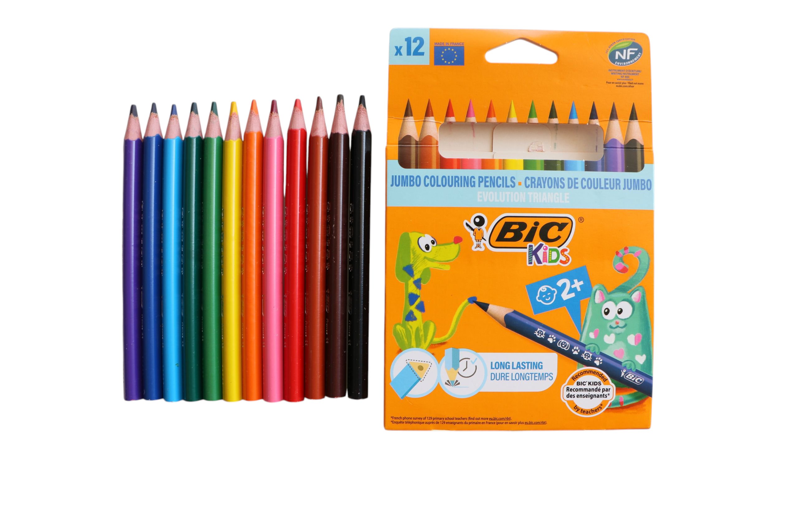 Bic Evolution Üçgen Jumbo Kurşun Kalem 12 Renk