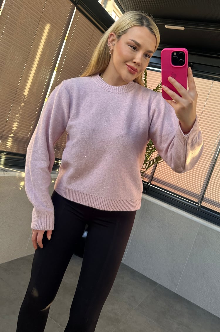 Pembe Simli Yumoş Kazak