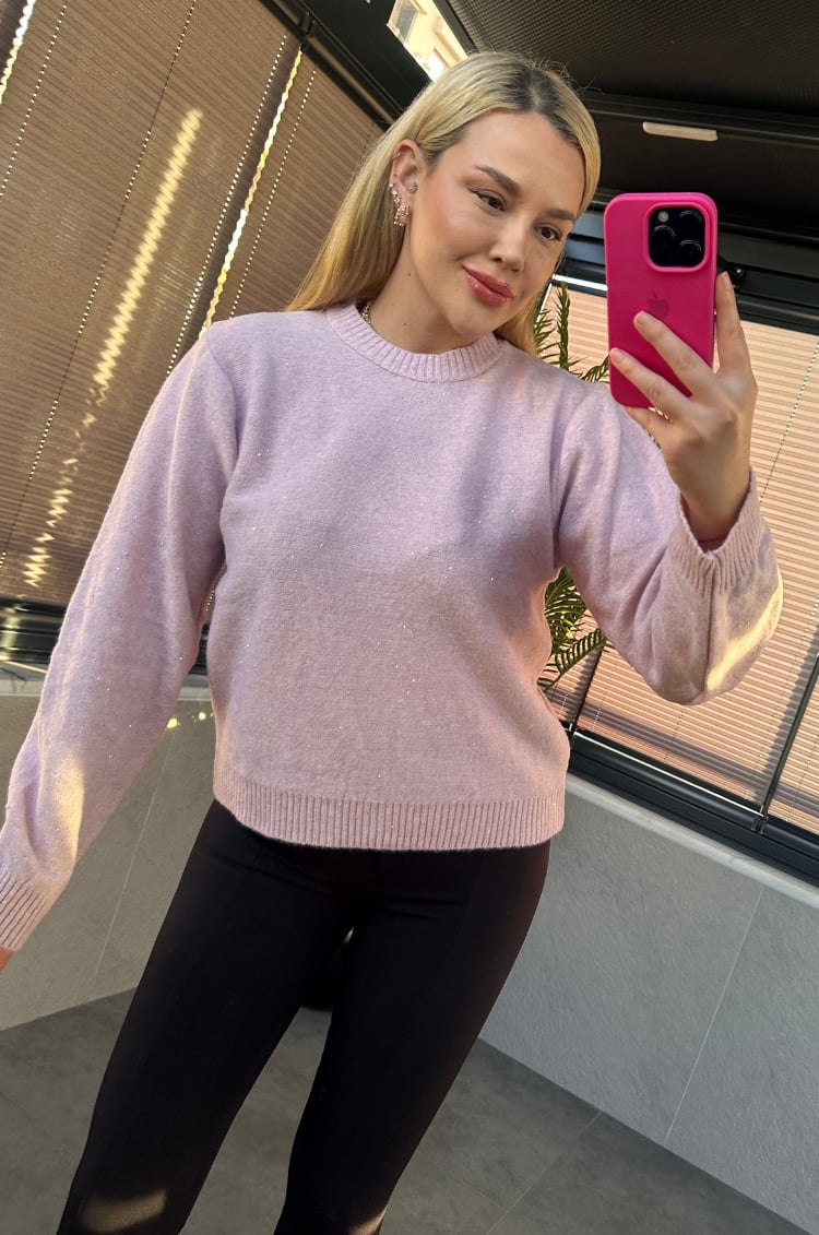 Pembe Simli Yumoş Kazak