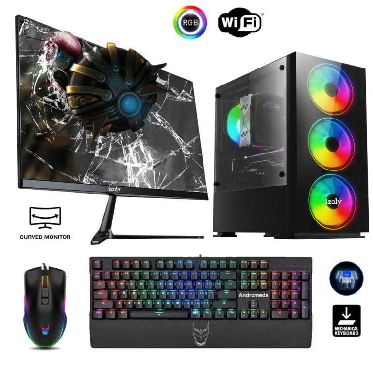 İzoly Darkness i5-10400F 8GB 256GB M.2 NVMe SSD RX550 4GB 24″ Oyuncu Masaüstü Bilgisayarı