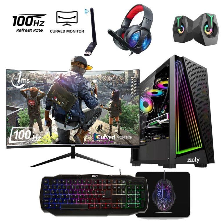 İzoly FX60 PLUS İ5-4400 16GB 512GB SATA SSD GT 740 4GB GDDR5 24″100Hz Oyuncu Masaüstü Bilgisayarı