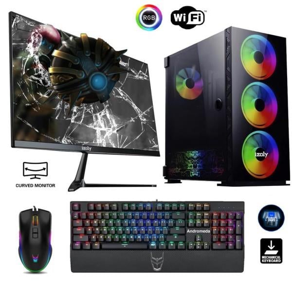 İzoly Warband İ5-10400F 16GB 512GB M.2 NVMe RTX 2060S 8GB 24″ Oyuncu Masaüstü Bilgisayarı
