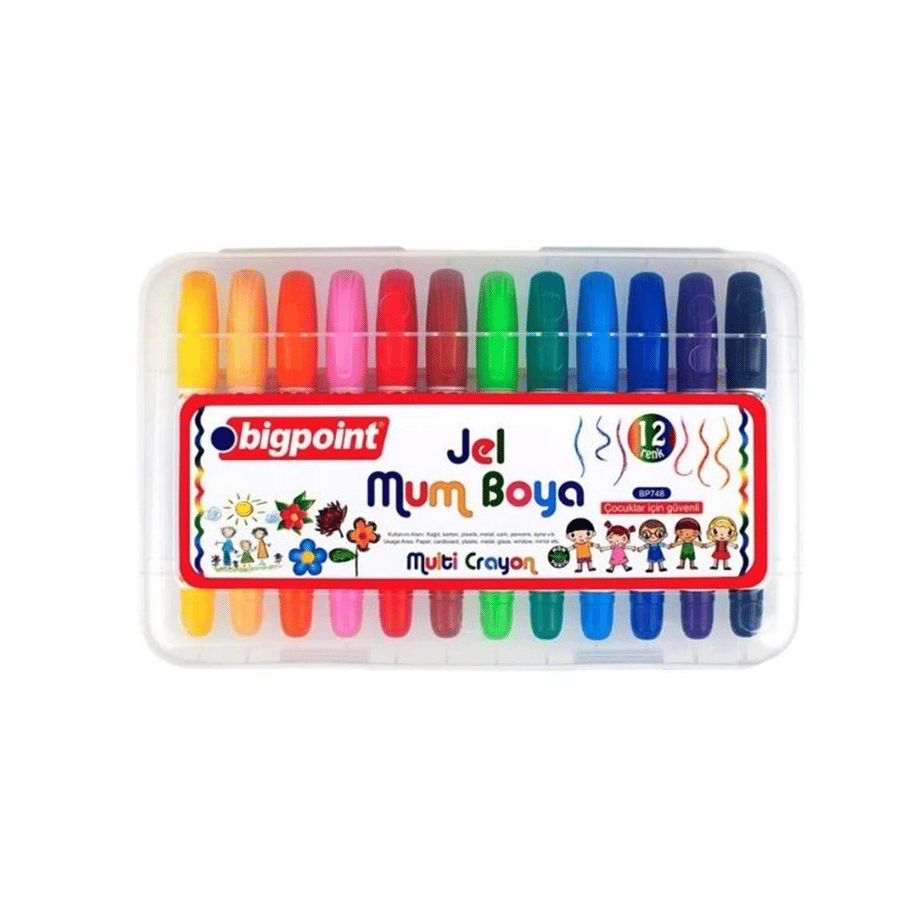 BİGPOİNT JEL MUM BOYA 12'Lİ  BP748