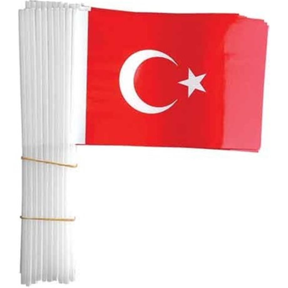 BUKET BAYRAK TÜRK BAYRAĞI SOPALI 80'Lİ BKT-301