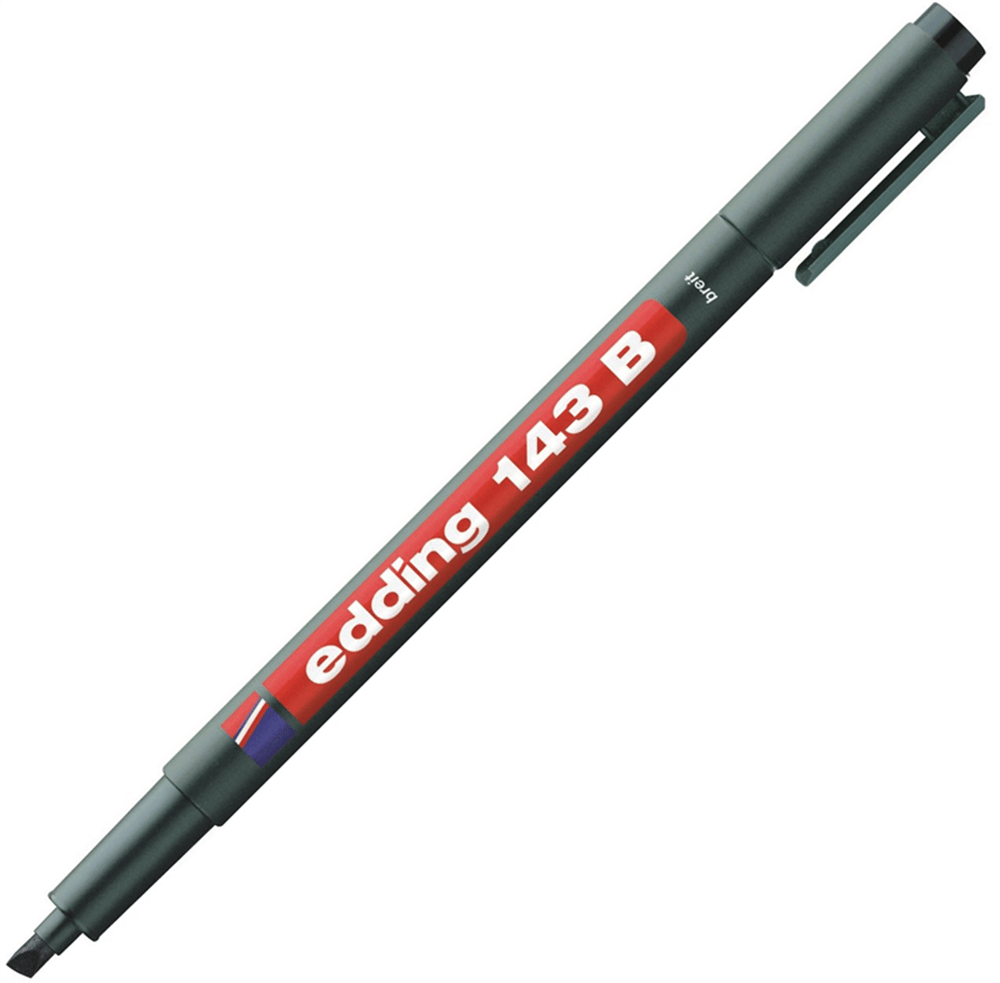 EDDING ASETAT KALEMİ SİYAH E-143B
