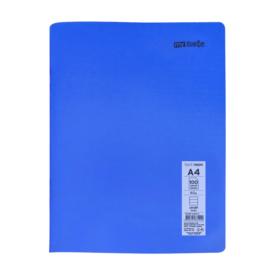 MYNOTE TEXT NEO TELİSZ DEFTER A4 100 YP. ÇİZGİLİ