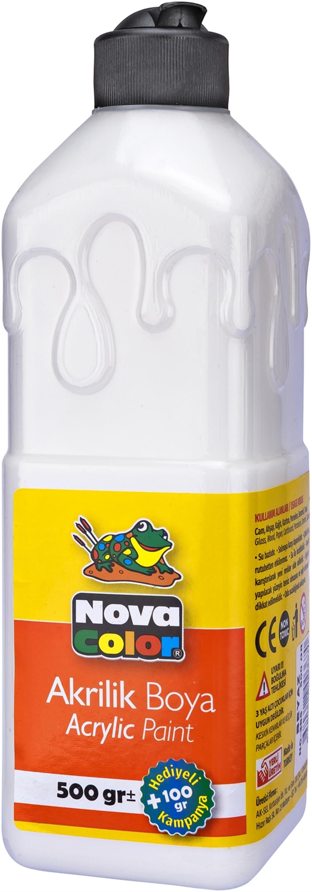 NOVA COLOR AKRİLİK BOYA 500 GR NC-385 BEYAZ