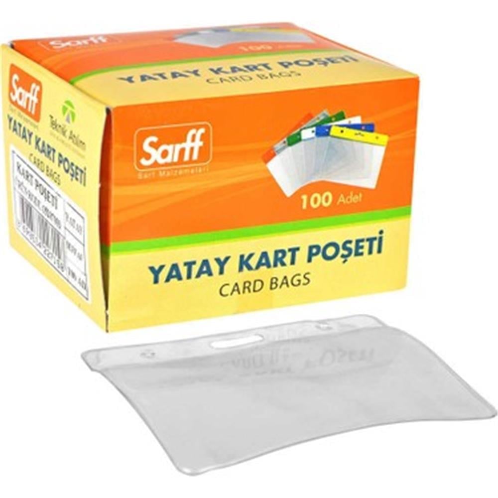SARFF KART POŞETİ ŞEFFAF YATAY 100LÜ 15207003