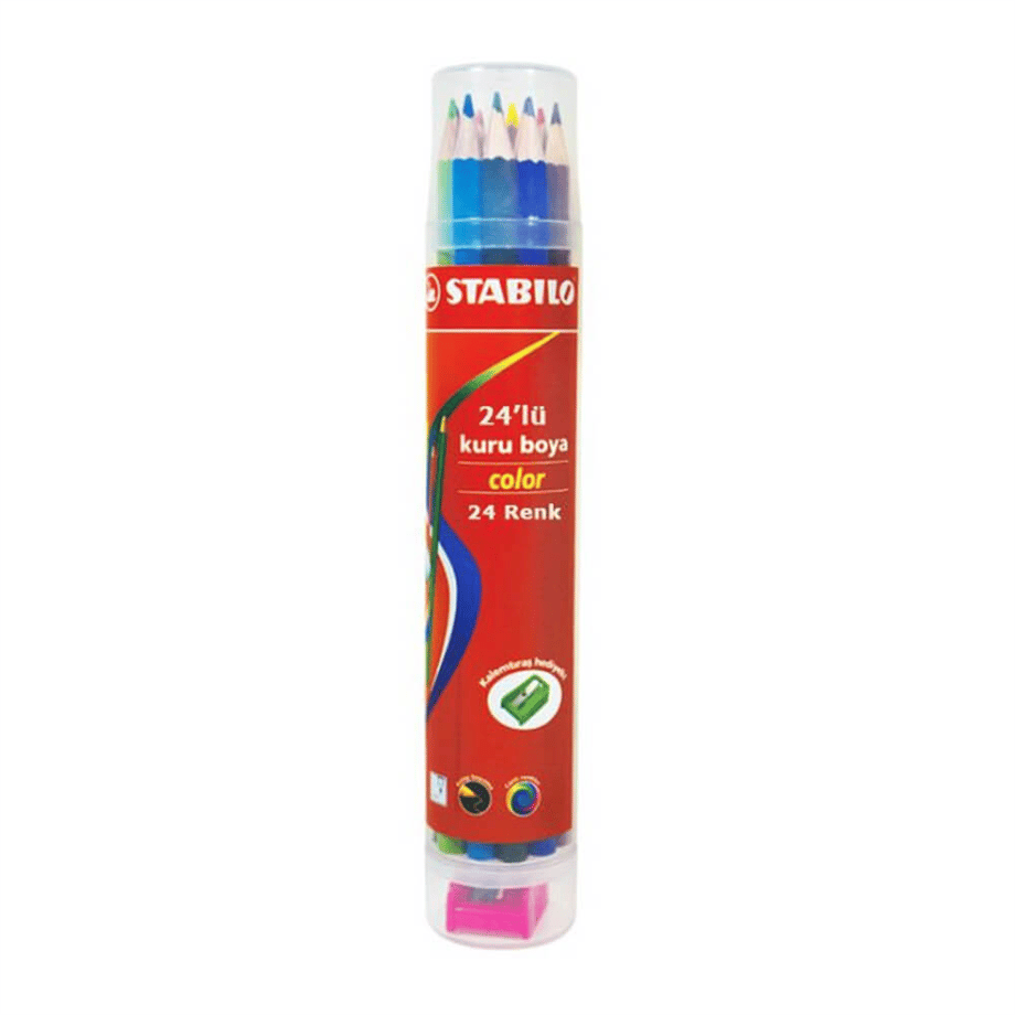 STABILO COLOR KURU BOYA 24'LÜ PLASTİK TÜP 1224/77