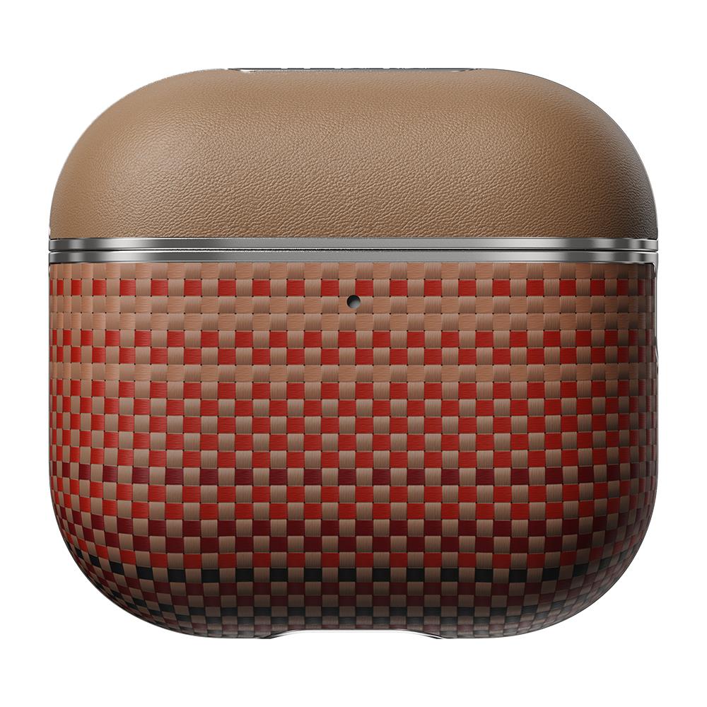 Apple Airpods 4 Kılıf Aramid Fiber Pitaka Tactile Woven Sunset-Moonrise Serisi Sunset Kapak
