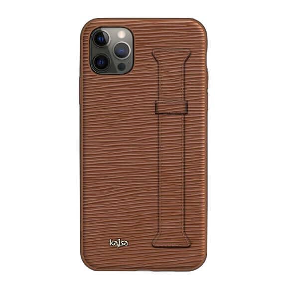 Apple iPhone 12 Pro Kılıf Kajsa Wave Pattern Handstrap Kapak
