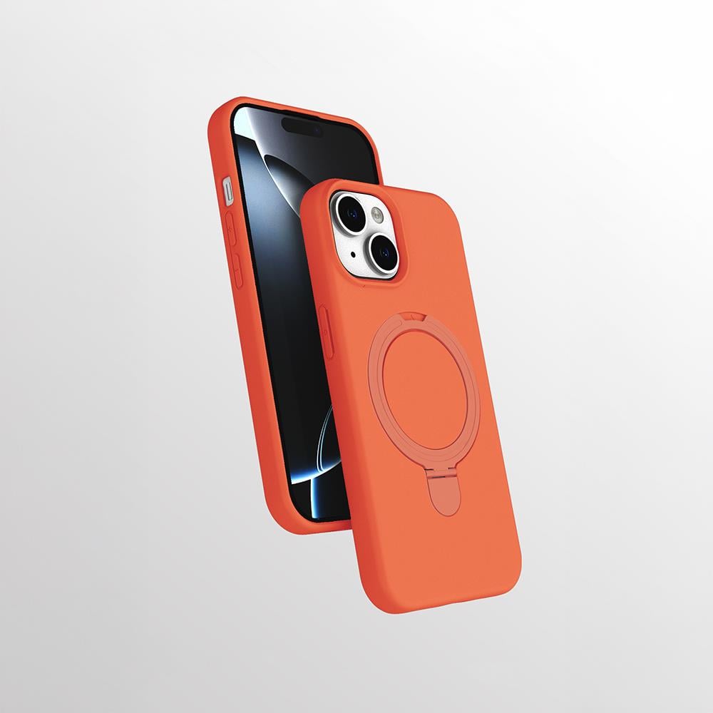 Apple iPhone 14 Kılıf M-safe Şarj Özellikli Standlı Zore Samara Kapak