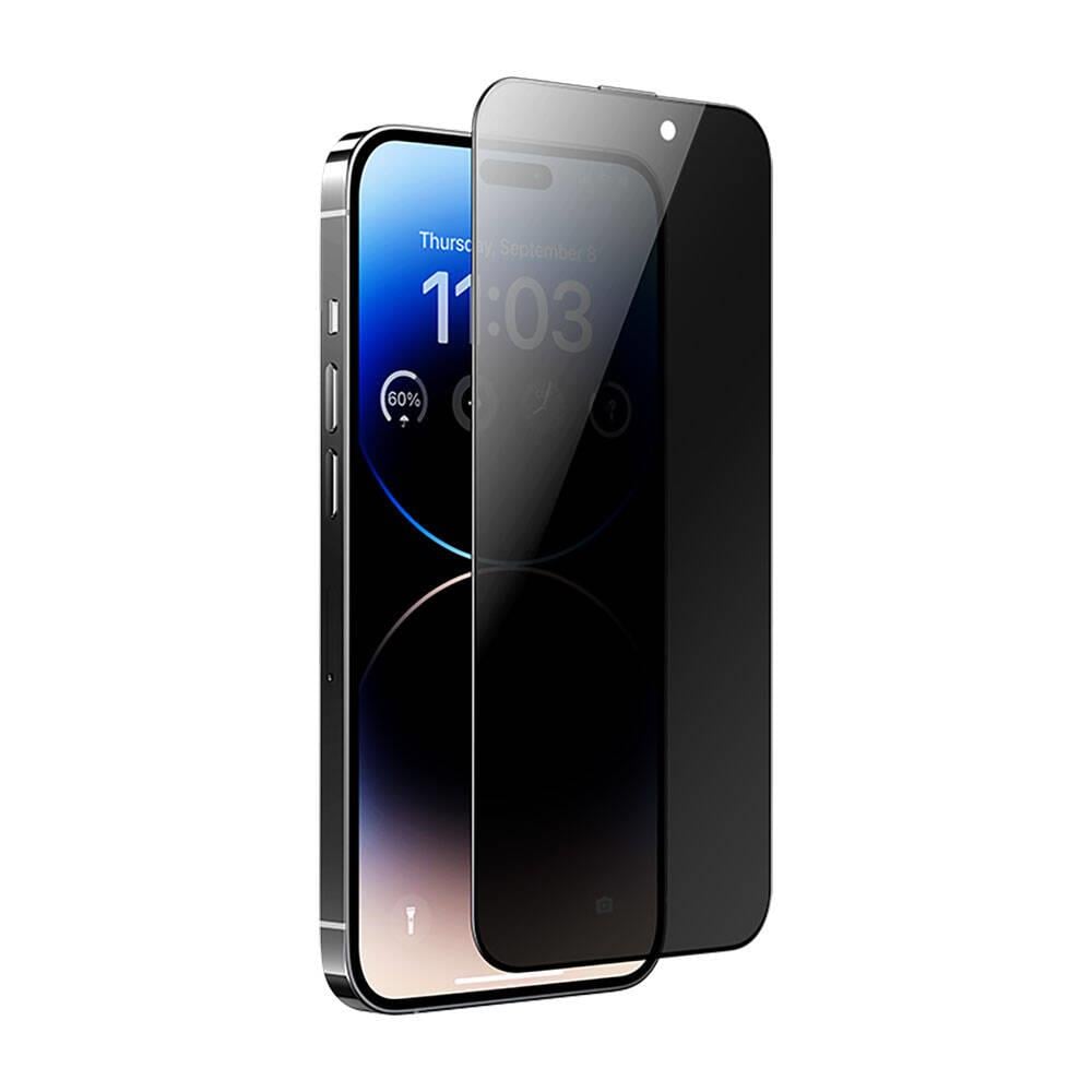 Apple iPhone 14 Pro Max Hidrofobik Ve Oleofobik Özellikli Benks Privacy Air Shield Ekran Koruyucu 10'lu Paket