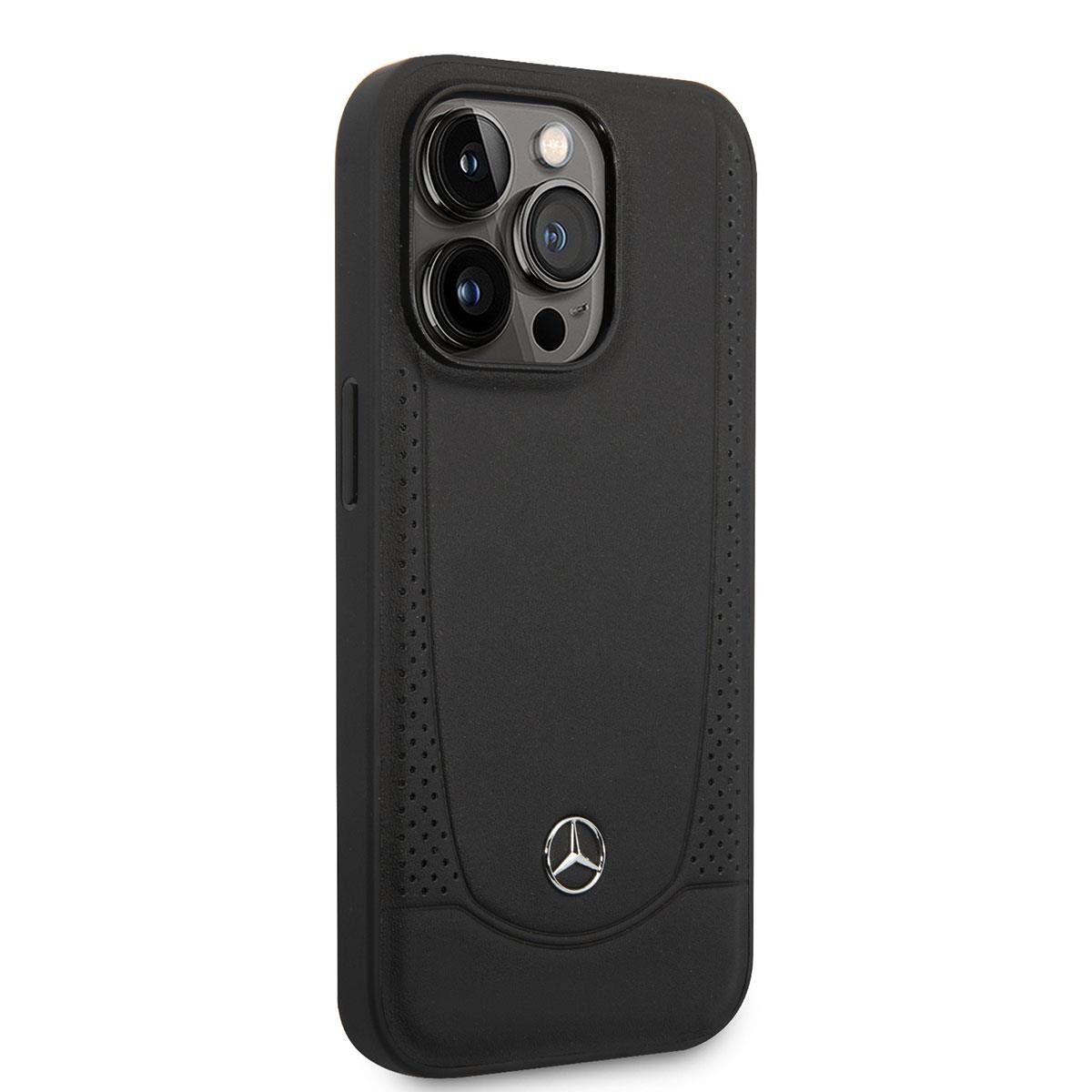 Apple iPhone 14 Pro Max Kılıf Mercedes Benz M-safe Şarj Özellikli Urban Deri Kapak