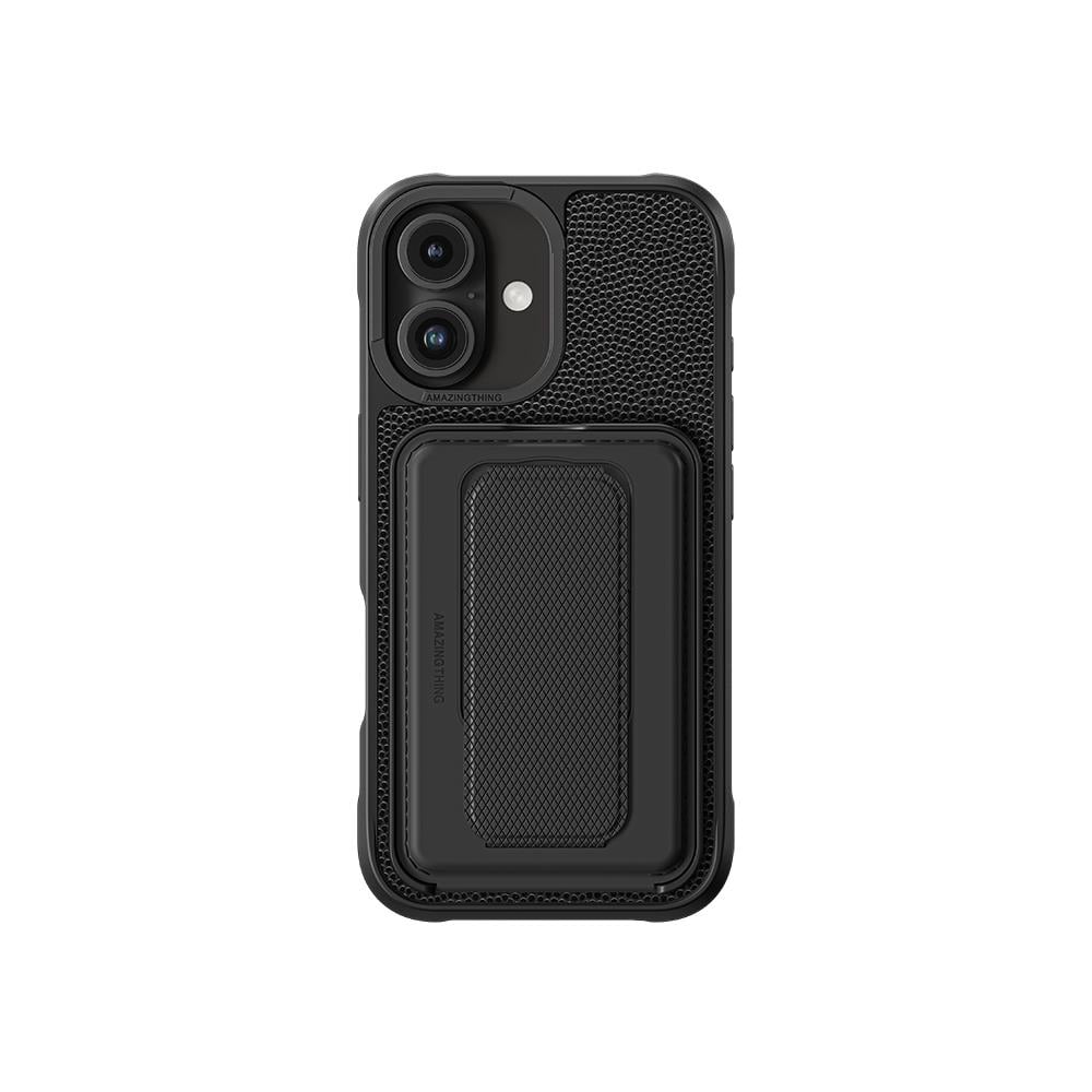 Apple iPhone 16 Kılıf M-safe Şarj Özellikli Standlı Kartlıklı Set Amazingthing Glamour Luxe Serisi Kapak