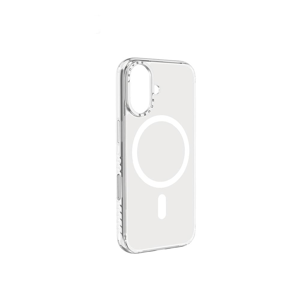 Apple iPhone 17 Kılıf M-safe Şarj Özellikli Metal Kamera Çerçeveli Airbag Tasarımlı Lenyes CK221 Sert PC Kapak