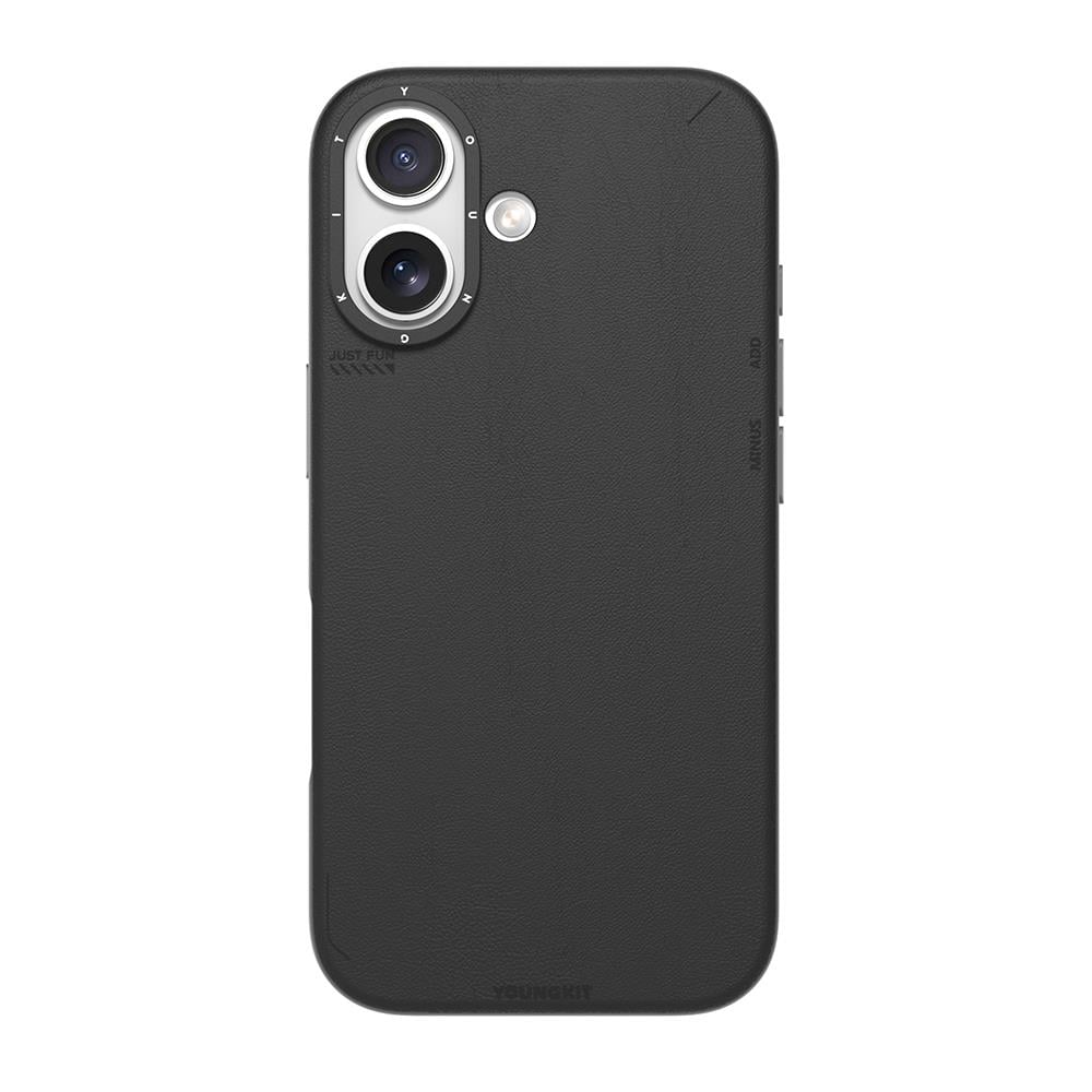 Apple iPhone 17 Kılıf M-safe Şarj Özellikli Basit Mat Deri Desenli Youngkit Tech Fashion Serisi Kapak