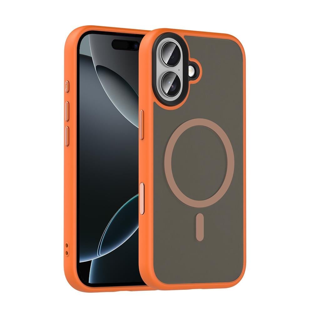Apple iPhone 17 Kılıf Mat Arka Yüzey Wireless Şarj Özellikli Zore Flet M-safe Kapak