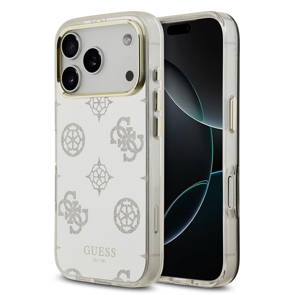 Apple iPhone 17 Pro Max Kılıf Guess Orjinal Lisanslı Metal Kamera Çerçeveli Simli Aynalı Kapak