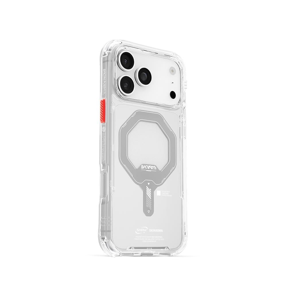 Apple iPhone 17 Pro Max Kılıf M-safe Şarj Özellikli Şeffaf Airbag Tasarımlı Skinarma Saido Mag-Charge Kapak