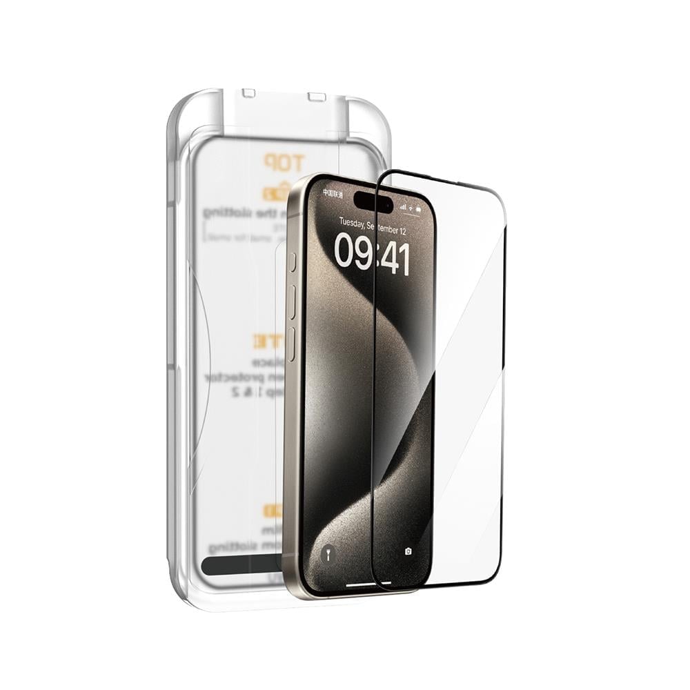 Apple iPhone 17 Pro Max Wiwu SQ-008 Oleofobik Easy Install Darbeye Karşı Dayanıklı Temperli Cam Ekran Koruyucu + Kolay Uygulama Aparatlı