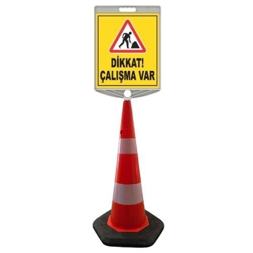 Dikkat Çalışma Var Levhalı Ağırlıklı Duba902808A6R2ECO - LEZT945 TY 01Dikkat Çalışma Var Levhalı Ağırlıklı Duba