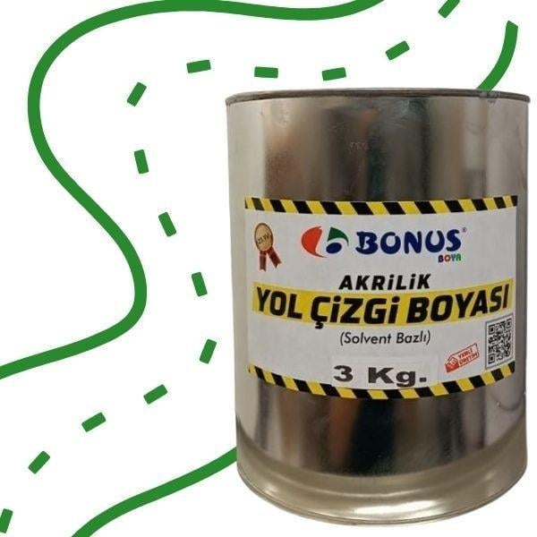 Yeşil Yol Çizgi Boyası Boyası 3 KgBN 1050 03 6001Yeşil Yol Çizgi Boyası 3 kg