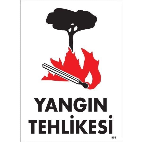 Yangın Tehlikesi Uyarı LevhasıİSG-851-2535SYangın Tehlikesi Uyarı Levhası