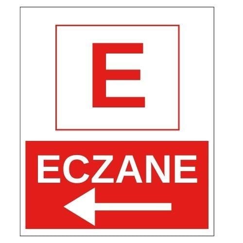 Eczane Sol Ok Sticker EtiketUY-STC-1615-30Eczane Sol Ok Sticker Yapışkanlı Etiket