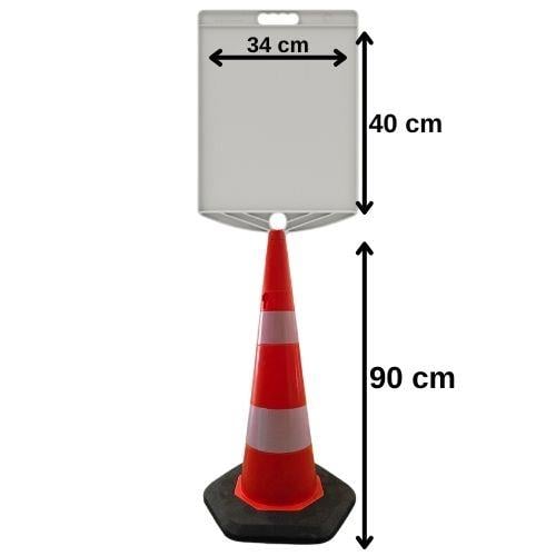 Dikkat Çalışma Var Levhalı Ağırlıklı Duba902808A6R2ECO - LEZT945 TY 01Dikkat Çalışma Var Levhalı Ağırlıklı Duba