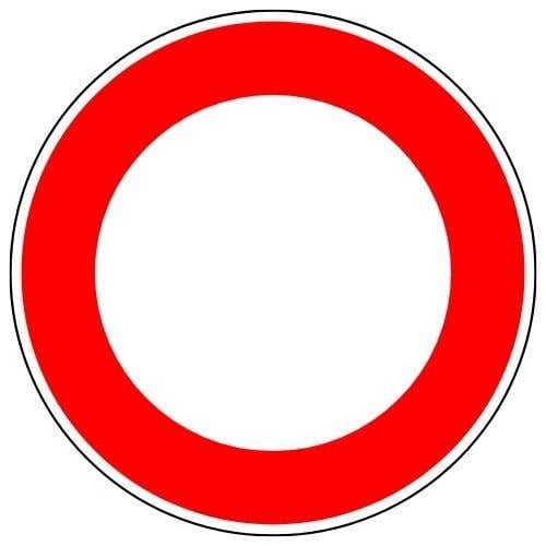 Taşıt Trafiğine Kapalı Yol Levhası TT-5TT-5-30Taşıt Trafiğine Kapalı Yol Levhası TT-5