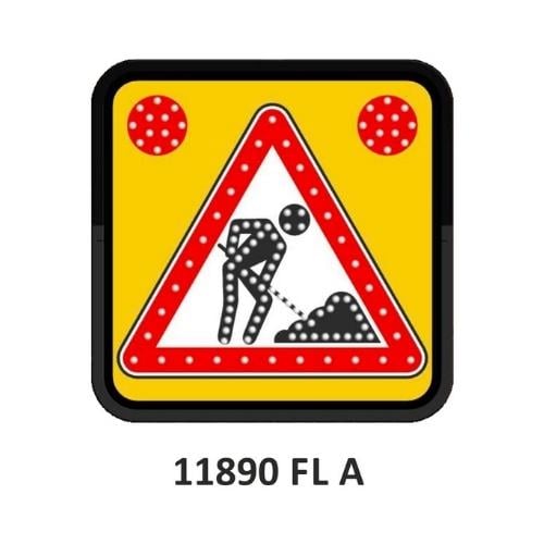 60x60 cm Elektrikli AC Ledli Yolda Çalışma Var Levhası