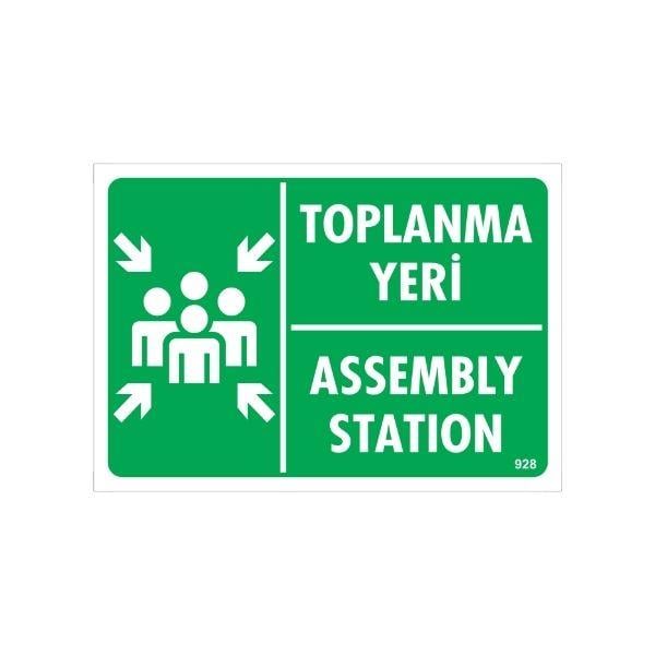 Toplanma Yeri  Uyarı LevhasıİSG-F928-1225FSToplanma Yeri  Uyarı Levhası