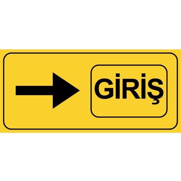 Sarı Giriş Yönlendirme LevhasıOTP-00133-2040GSarı Giriş Levhası