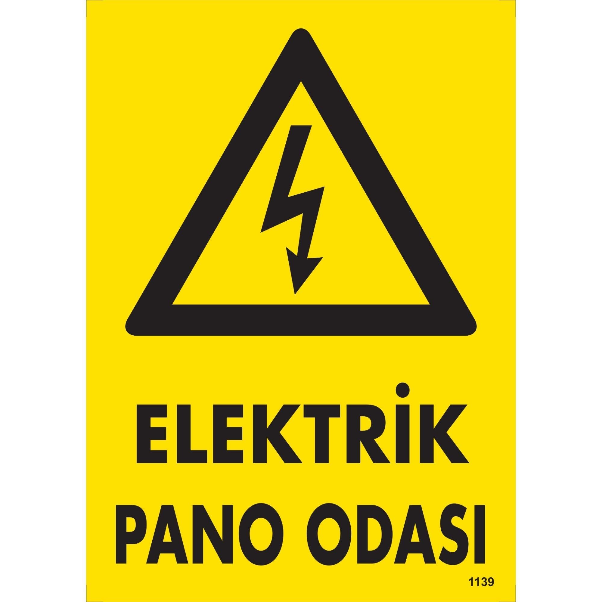 Elektrik Pano Odası Uyarı LevhasıİSG-1139-2535SElektrik Pano Odası Uyarı Levhası