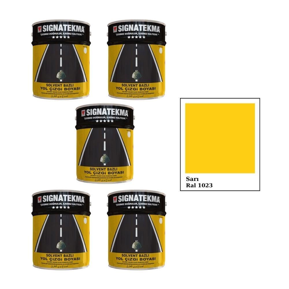 Sarı Yol Çizgi Boyası 25 Kg x 5’li Set – Alkid Esaslı RAL 1023 | Ekonomik Toplu AlımHTSGNS1023-SET5Sarı Yol Çizgi Boyası 25 Kg x 5'li Set – Alkid Esaslı RAL 1023