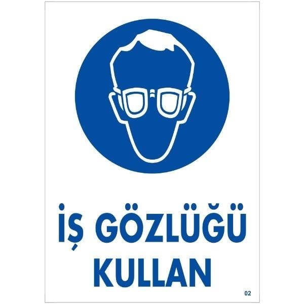 İş Gözlüğü Kullan Uyarı LevhasıİSG-02-2535Sİş Gözlüğü Kullan Uyarı Levhası